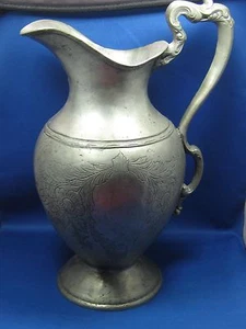 Enorme frasco de vino/agua antiguo alemán de 14,5" de difícil hallazgo en relieve y grabado   - Imagen 1 de 12