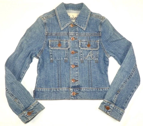 X-Small Women's Atlanta Braves Denim Jean Jacket Cover