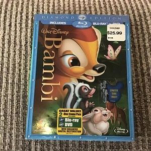 BAMBI 1942 DISNEY BLU-RAY/DVD SET OOP DIAMOND EDITION DIGITALLY RESTORATION - Picture 1 of 6