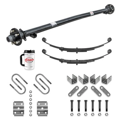 3,500 lb Idler Axle Running Gear Set w/ Hangers | 95" HF - 80" SC (545) Foto 1 de 4