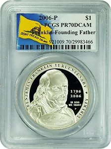 2006-P PCGS PR70DCAM Franklin-Founding Father (Don't Tread on Me) - Picture 1 of 1