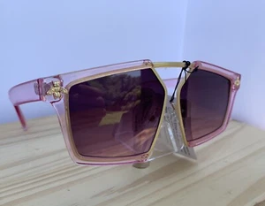 GAFAS DE SOL RETRO Marco Rosa Translúcido y Lente con Abejorro Dorado Gangster Diva - Imagen 1 de 4