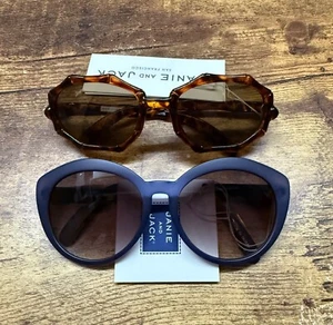 New Janie And Jack Toddler Sunglasses 2 pairs Blue and Brown 2-4 Years Old - Picture 1 of 4