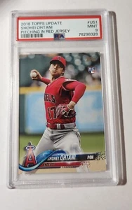 SHOHEI OHTANI - 2018 - TOPPS UPDATE - PITCHING IN RED JERSEY - US1 - PSA 8 - Bild 1 von 2