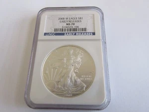 2008-W Eagle Dollar , NGC MS 70 Early Releases - Picture 1 of 4