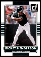 2015 Donruss Rickey Henderson Baseball Card Oakland Athletics #181