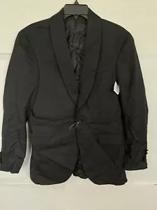TED BAKER JOSH CT ANZUG JACKE IN SCHWARZ STOFFKNÖPFE HERREN GR 36 S NEU OHNE ETIKETT - Bild 1 von 5