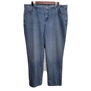 Gloria Vanderbilt Womens Amanda Jeans 16W Blue Medium Wash Tapered Mom Plus Size - Picture 1 of 9