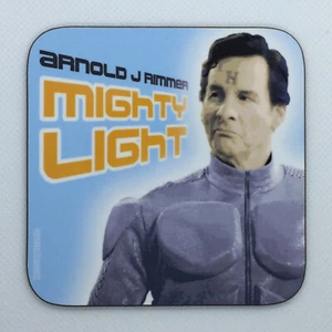 MIGHTY LIGHT RIMMER - Red Dwarf Coaster / Bar Mat - Sturdy, Gloss, Original - Picture 1 of 2
