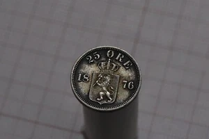 🧭 🇳🇴 NORWEGEN 25 ERZ 1876 SELTEN HOCHWERTIG B78 #Z8851 - Bild 1 von 2