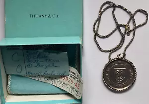 Tiffany Money Twenty Five Dollars - Silbermünze mit Silberkette und orig Box - Bild 1 von 4