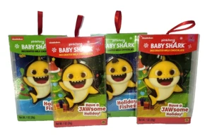 4Pk - Baby Shark Decorated Milk Chocolate, Tree Hanger, 1 oz.each, Exp:07/2025 - Picture 1 of 3