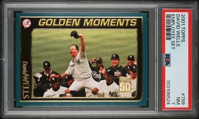 Juego de empleados Topps 2001 paralelo #789 David Wells juego perfecto 1/150 PSA 7 POP 1 Foto 1 de 2