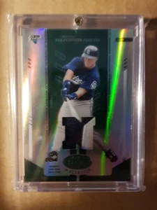 2004 SEAN BURROUGHS LEAF CERTIFIED MIRROR EMERALD GREEN MARBLE GU LOGO PATCH 1/5 - Picture 1 of 2