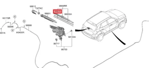 HYUNDAI VENUE QX RUBBER ASSY-RR WIPER BLADE 2019-2021-GENUINE HYUNDAI - Picture 1 of 2