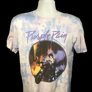 Prince And The Revolution Purple Rain Tie Dye Tee Shirt Womens SZ L NEW - Picture 1 of 6
