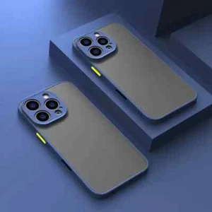 2 x IPhone 16 Pro Popular Skin-Feel Phone Cases- Dk Blue - Picture 1 of 2