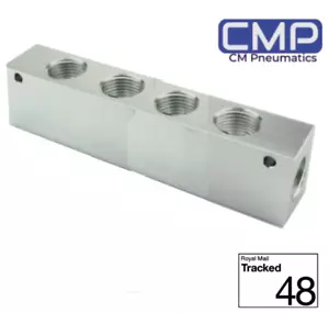 1/4 BSP pneumatic Manifold, compressor, Air line 4 WAY SPLITTER - Picture 1 of 4