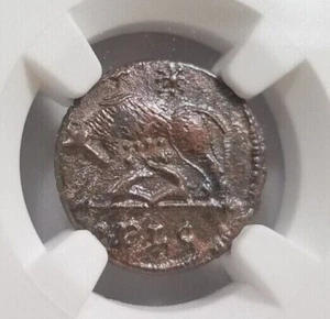She-Wolf Twins Constantine I NGC AU Roman Empire Nummus Child Remus Romulus Roma - Picture 1 of 12