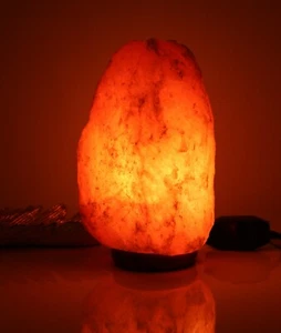 Himalaya dunkelrosa Salzlampe Premium handgeschnitzt 100 % natürliche organische Heilung - Bild 1 von 32