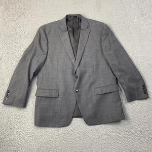 Calvin Klein Blazer Mens 44S Gray Check Wool Suit Jacket Sport Coat - Picture 1 of 11