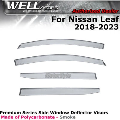 Viseras WELL para Nissan Leaf 2018-2024 Viseras de ventana Deflectores de viento Protectores de lluvia Foto 1 de 4