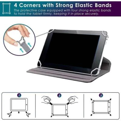 Universal Leather Case Cover Flip Stand Wallet For 7In Tablet Pad N2W1 - Image 1 of 4