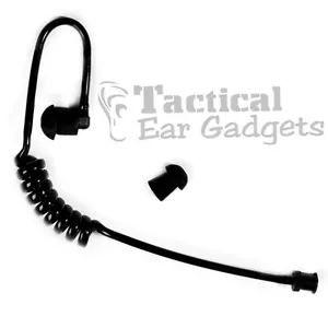 REPLACEMENT COILED BLACK ACOUSTIC AUDIO TUBE FOR HAWK LAPEL MIC EARPIECE - Picture 1 of 1