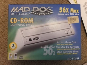 Mad Dog Multimedia CD-ROM Lightening Drive 56x Max Open Box Never Used - Picture 1 of 6