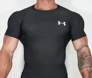 SHORT SLEEVE MEN'S BLACK COMPRESSION SHIRT SIZE LG. - Picture 1 of 3