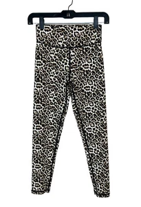 ZYIA Active Brilliant Scrunchy Butt Leggings Size 4 Hi Rise Brown Leopard Print - Picture 1 of 10