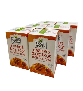 Good Earth Organic Sweet and Spicy Caffeine Free Tea Herbal 18 Tea Bags, 6 Pack - Picture 1 of 7