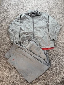 Traje de chándal vintage Nike para hombre grande gris a rayas años 90 cortavientos - Imagen 1 de 12