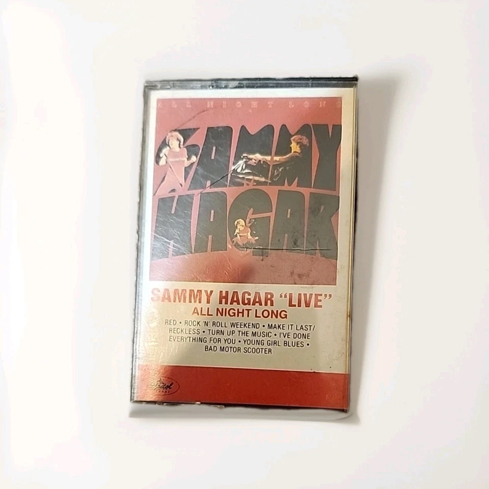 Sammy Hagar "LIVE" All Night Long Cassette Tape Foto 1 de 1