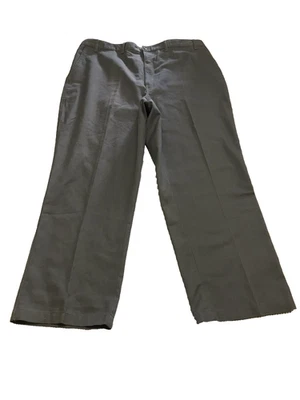 David Taylor Pants Men 44x30 Classic Fit Stretch Flat Front Elastic Waist Olive - Image 1 of 4