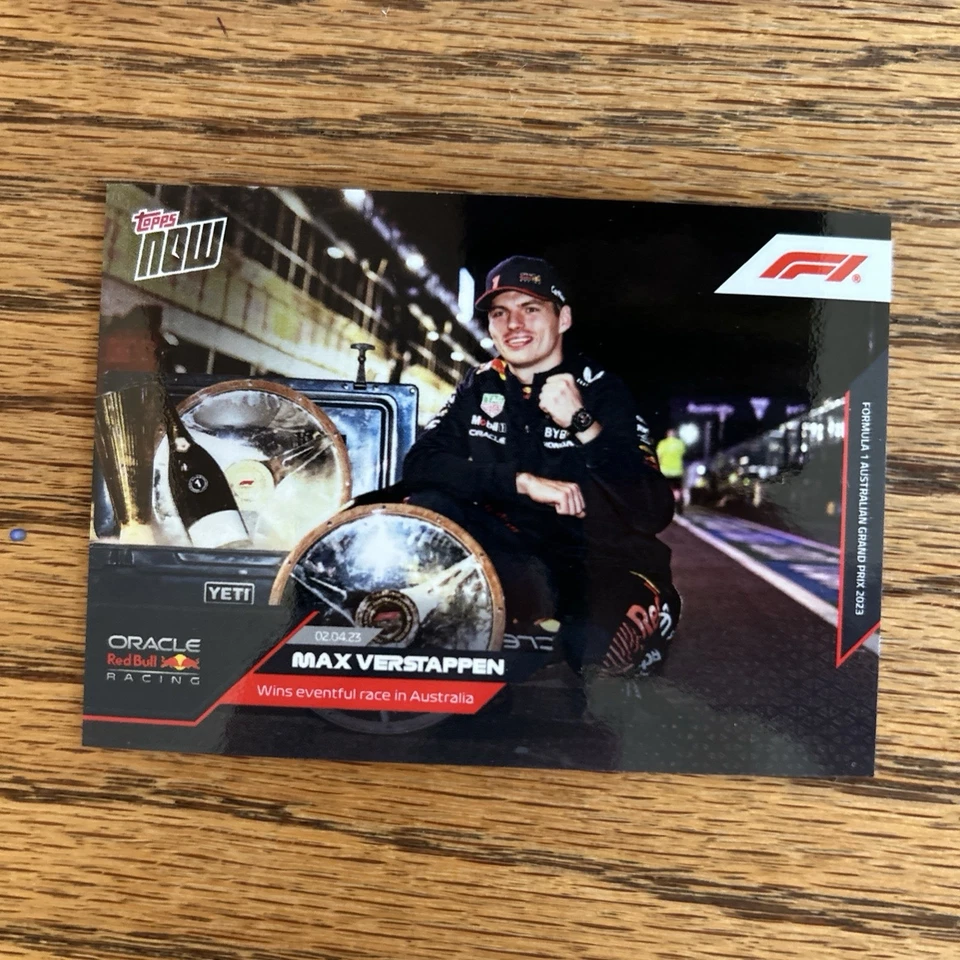 2023 Topps Now F1 #7 MAX VERSTAPPEN ORACLE RED BULL AUSTRALIA GRAND In Hand - Image 1 of 1