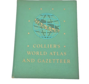 Vintage 1945 Collier's World Atlas Gazetteer Hardcover - Picture 1 of 17