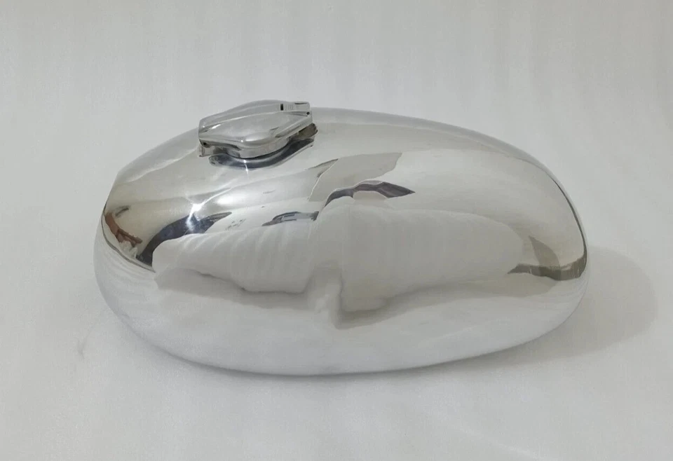 AJS STORMER SCRAMBLER CHROME STEEL GAS FUEL PETROL TANK+CAP |Fit For Foto 1 de 4