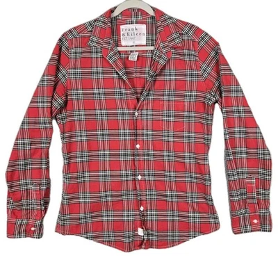 Frank & Eileen "Barry" Women's Size XL Slim Fit Cotton Flannel Shirt Red Plaid - Image 1 of 4