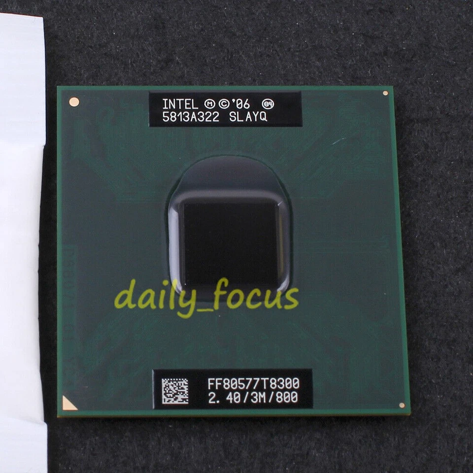 Intel Core 2 Duo Model T8300 SLAYQ 2.4 GHz FF80577GG0563M CPU Processor 800 MHz - Image 1 of 1