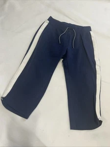 Zara Girls 5T Navy Blue White Striped Drawstring Sweatpants - Picture 1 of 11