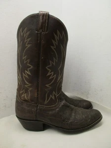 Botas de Vaquero Justin Para Hombre Talla 10.5 D Cuero Marrón Oscuro Estilo 9079 - Imagen 1 de 11