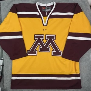 Vintage Nike Center Swoosh University of Minnesota Gophers Hockey Jersey XL - Picture 1 of 6