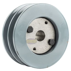 Gusseisen 4,5" Dual Groove Riemenscheibe Riemen B Abschnitt 5L mit 3/4" Rollenbuchse - Bild 1 von 6