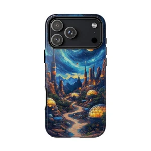 Phone Ink Case for iPhone / Galaxy / Pixel – Galactic Settlement Dome Colony - Picture 1 of 257