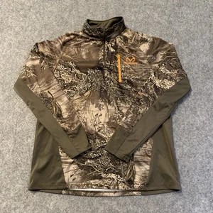 RealTree 1/4 Zip Pullover Mens L Camouflage Long Sleeve - Picture 1 of 11