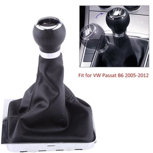 6 Gang Auto Schaltknauf Knüppel Gamasche Kofferraum Rahmen Kit für Passat B6 2005-2012 - Bild 1 von 12