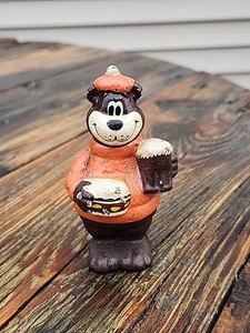 Vintage A&W Root Beer Bear Mascot Bank Holding a Burger and Mug - Cast Iron - Picture 1 of 7