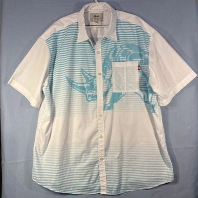 Ecko Unltd plaid button front pocket short sleeve shirt men's size 4XB NEW - Image 1 of 4