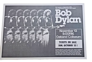Bob Dylan 1978 Oakland Coliseum Concert Poster REPRINT Bill Graham VG+ - Picture 1 of 5